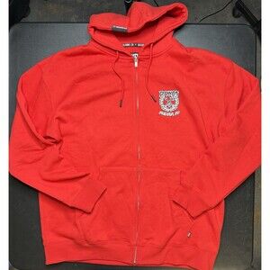 Dixxon Sweater Mens XXL Red Full Zip Sturgis SD Motorcycle Hooded Jacket NEW
